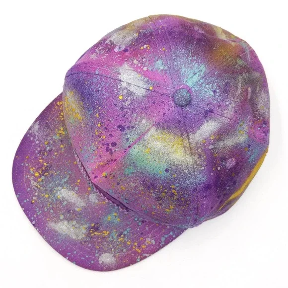 Crown Royal Whisky Custom Painted Tie Dye Snapback Trucker Hat Graffiti Vintage